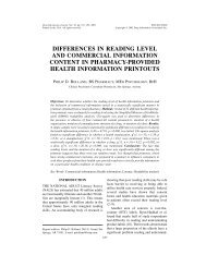 differences in reading level and commercial information content in ...