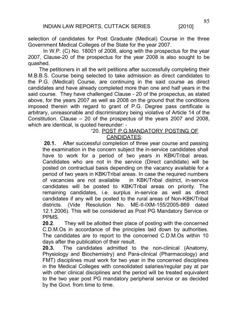 ORIGINAL JURISDICTION - Orissa High Court