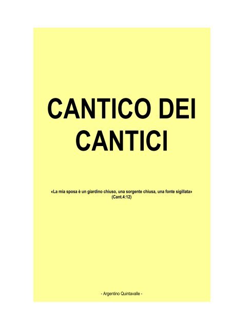 Cantico Dei Cantici