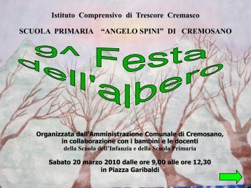 Festa dell Albero - Istituto Comprensivo di Trescore Cremasco