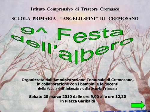 Festa dell Albero - Istituto Comprensivo di Trescore Cremasco