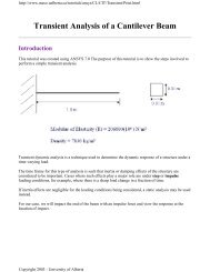 Transient Analysis of a Cantilever Beam - University of Alberta