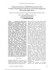 Design and Analysis of MEMS Piezoresistive SiO2 Cantilever ... - ECE