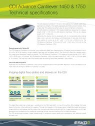 CDI Advance Cantilever 1450 & 1750 Technical specifications - Esko