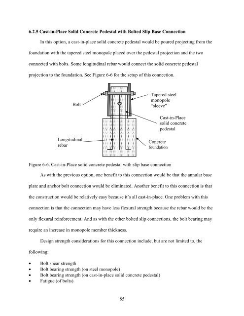 Alternative Support Systems for Cantilever - National Transportation ...