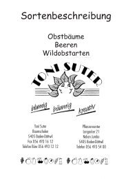 Wildobstarten - Toni Suter