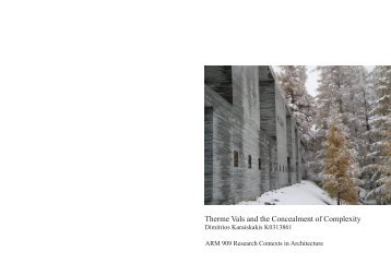 Therme Vals and the Concealment of Complexity - Kingston ...