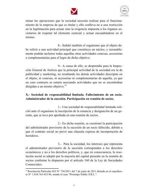 Actualidad Societaria Abril a Junio 2012 - ESTUDIO YMAZ Abogados