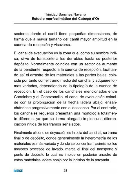 Estudio morfoclimático del Cabeçó d'Or - Publicaciones de la ...