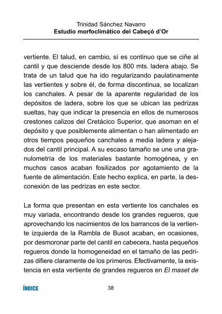 Estudio morfoclimático del Cabeçó d'Or - Publicaciones de la ...