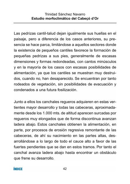 Estudio morfoclimático del Cabeçó d'Or - Publicaciones de la ...