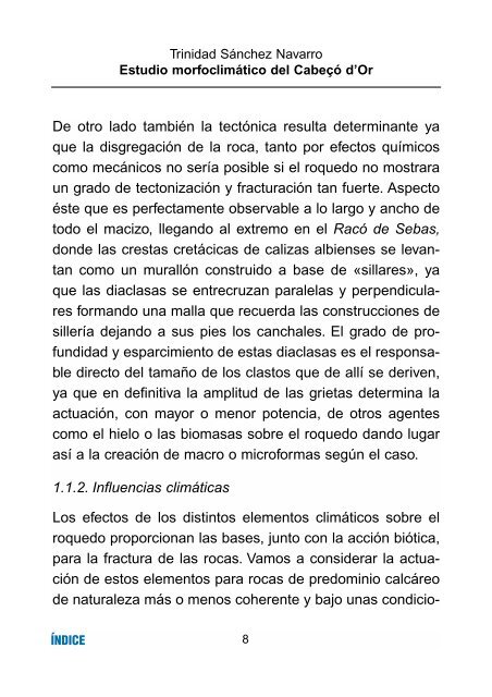 Estudio morfoclimático del Cabeçó d'Or - Publicaciones de la ...