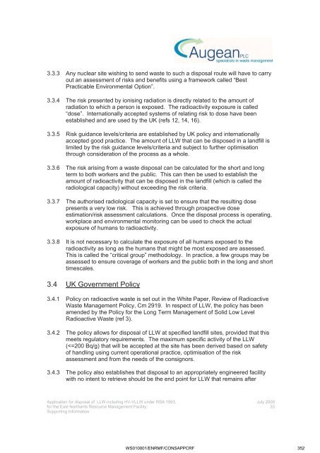 Appendix CRF - Part 3 - Northamptonshire County Council