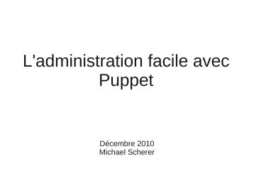 L'administration facile avec Puppet - Fedora