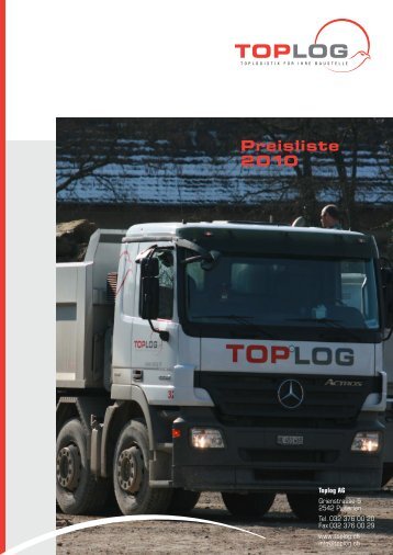 Preisliste 2010 - Toplog AG