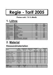 Regie - Tarif 2005 - Thoenen Baut AG