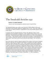 The Smalcald Articles 1537 - International Lutheran Council