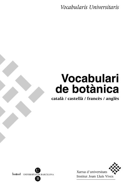 Vocabulari de botànica - Dipòsit Digital de la UB - Universitat de ...