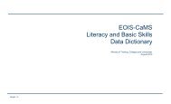 EOIS-CaMS Literacy and Basic Skills Data Dictionary - Ministry of ...