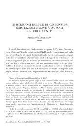 le iscrizioni romane di grumentum - Terra Italia ONLUS