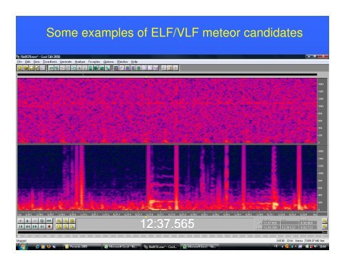 Searching for ELF/VLF meteor - International Meteor Organization