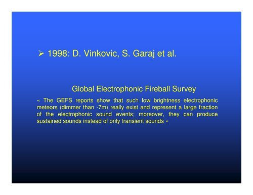 Searching for ELF/VLF meteor - International Meteor Organization