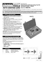 Diesel Engine Setting/Locking Tool Kit VAUXHALL ... - Tooled-Up.com