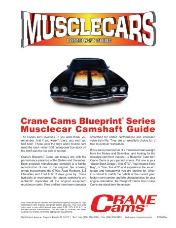 Crane Cams Blueprint® Series Musclecar Camshaft Guide