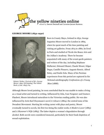 1 GEORGE MOORE - The Yellow Nineties Online