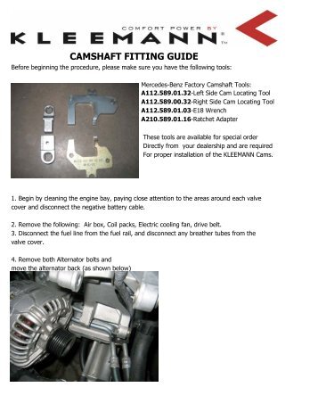 CAMSHAFT FITTING GUIDE - Vivid Racing