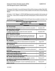 Employment Ontario Information System (EOIS) CaMS/2012-6