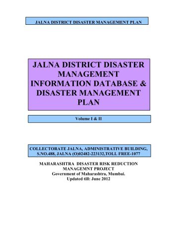 jalna district disaster management information database & disaster ...