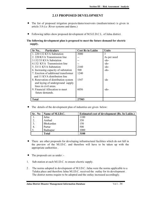 jalna district disaster management information database & disaster ...