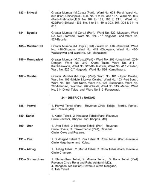 SCHEDULE - XVII MAHARASHTRA PART A - ASSEMBLY ...