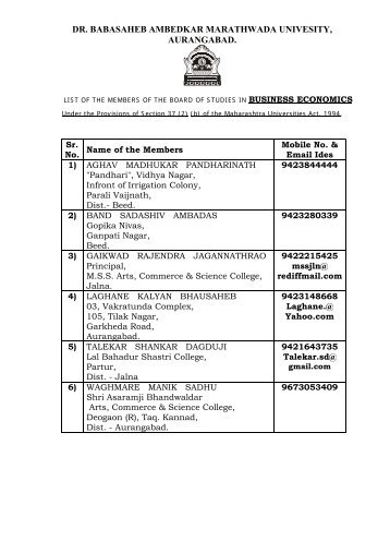 Commerce - Dr.Babasaheb Ambedkar Marathwada University ...