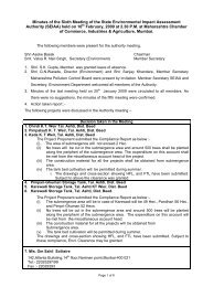 Minutes of the Sixth Meeting of the State - Environment Clearance