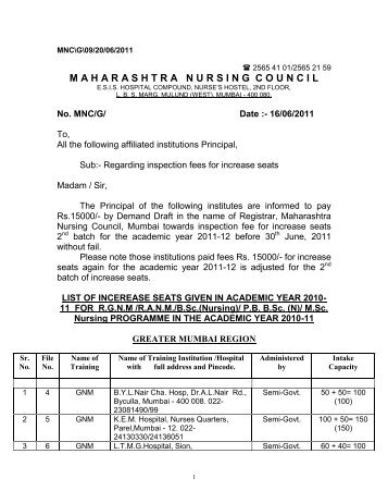 List of Increase seats all nursing programme_2010-11.pdf