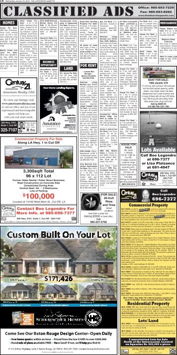 Classifieds - The Lafourche Gazette