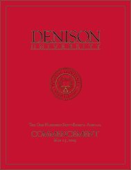 2009 Commencement Program - Denison University