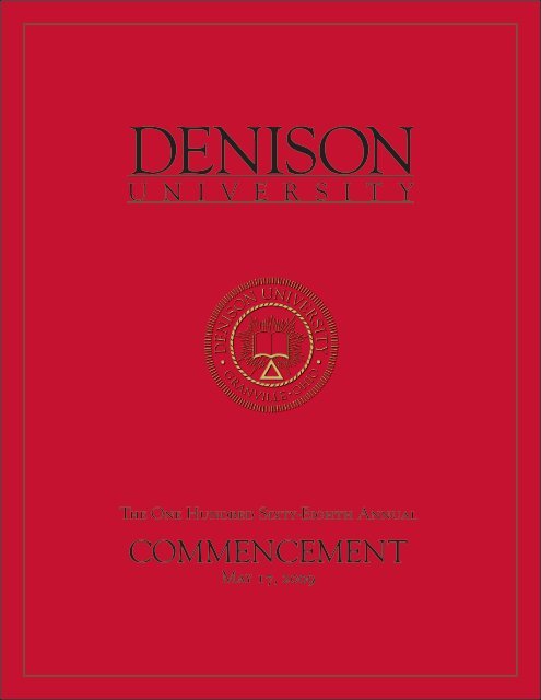 2009 Commencement Program - Denison University