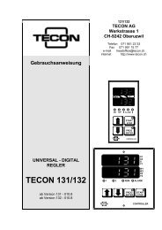 DIGITAL REGLER TECON 131/132 - Tecon AG