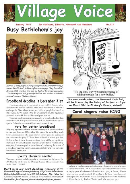 January 20101 Voice 2.indd - Hinxworth and Edworth Village Website