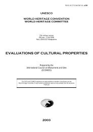 evaluations of cultural properties - UNESCO: World Heritage