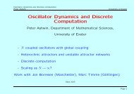 Oscillator Dynamics and Discrete Computation - Isaac Newton ...