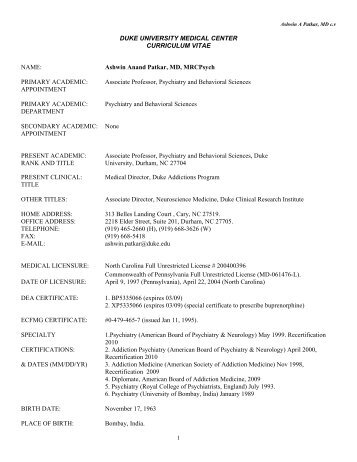 curriculum vitae duke physics duke university phy duke edu curriculum ...