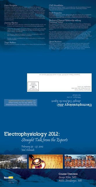 Electrophysiology 2012: - Washington Hospital Center