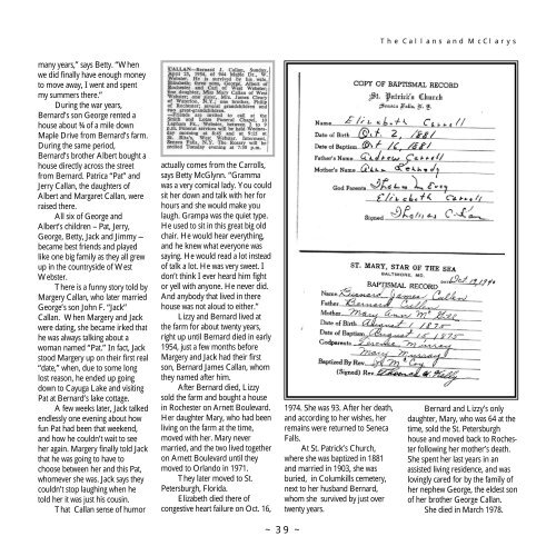 The Callans and McClarys, by John Edward Callan - Callanworld