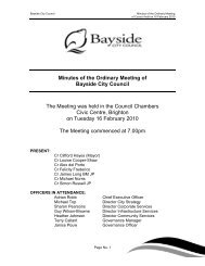 16 February 2010 Ordinary Meeting Minutes - Bayside City Council