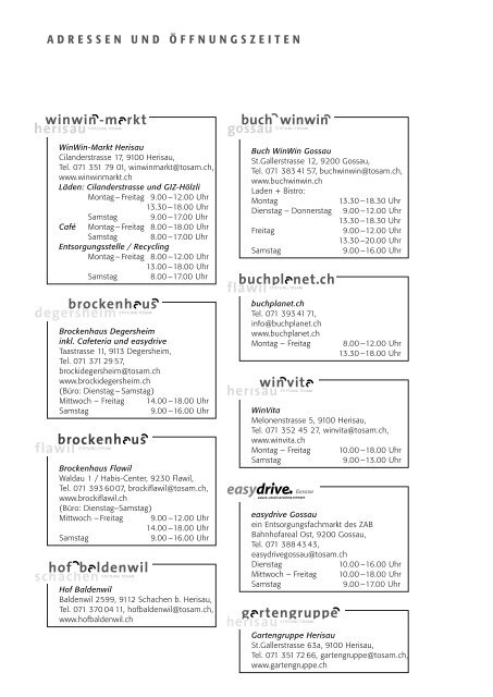 Einblick 03/2011 - Stiftung Tosam