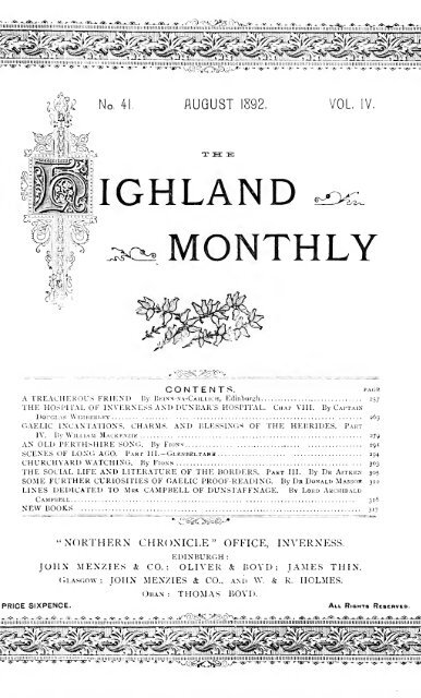 The Highland monthly - National Library of Scotland